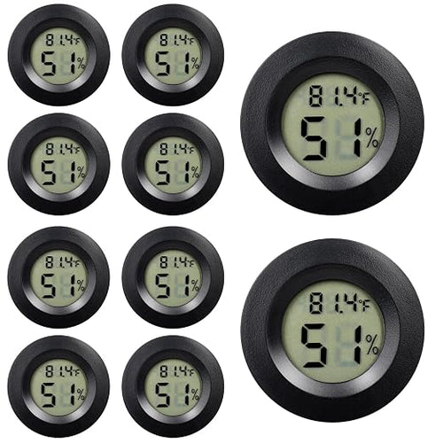 10 Pack Mini Hygrometer Thermometer by LemonBest
