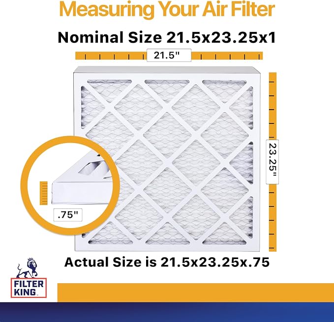 Filter King 21.5x23.25x1 Air Filter | 12-PACK | MERV 13 HVAC Pleated A/C - Image 2