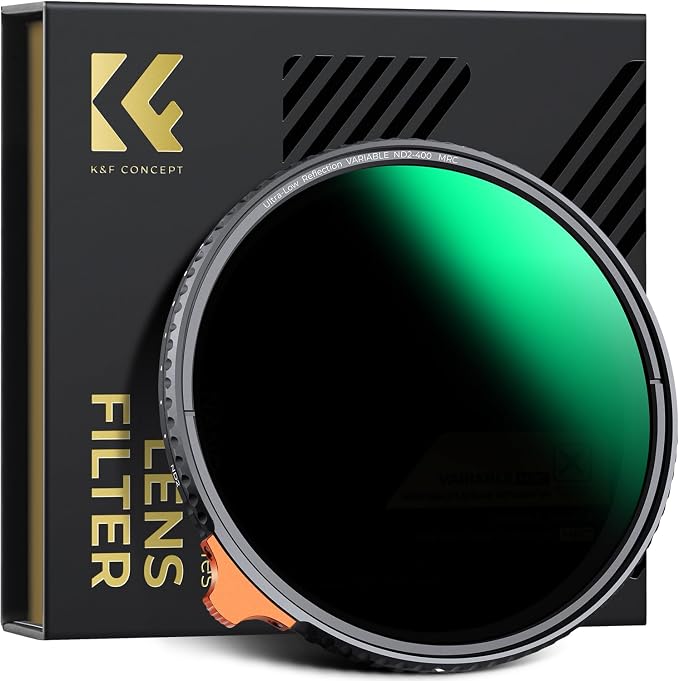 K&F CONCEPT 72mm Ultra-Low Reflectivity Putter Variable ND Filter ND2-ND400 28 by KFCONCEPT