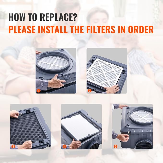 VEVOR Active Carbon Filters, 3 Pack, 15.7'' x 15.7'' Air Filter Replacement - Image 6