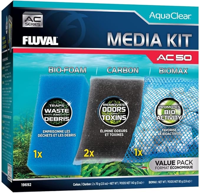Fluval - Media Maintenance Kit for AC50 Power Filter - for Use in Freshwater & by Fluval