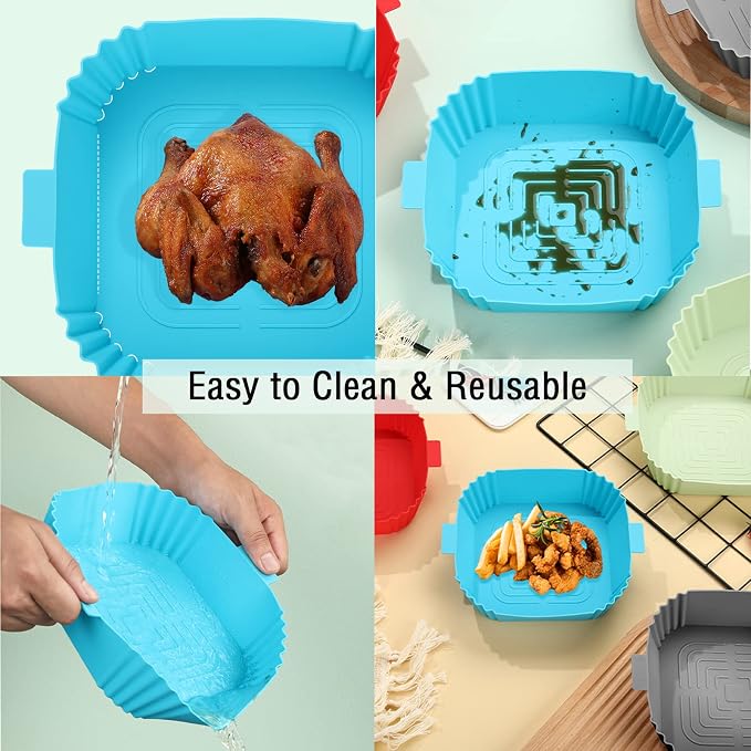 2 Pack Air Fryer Silicone Liners - Image 2