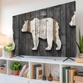 Bear Shadow Animal Portrait Indoor TV Cover, Elastic TV Screen Protector by Unknown