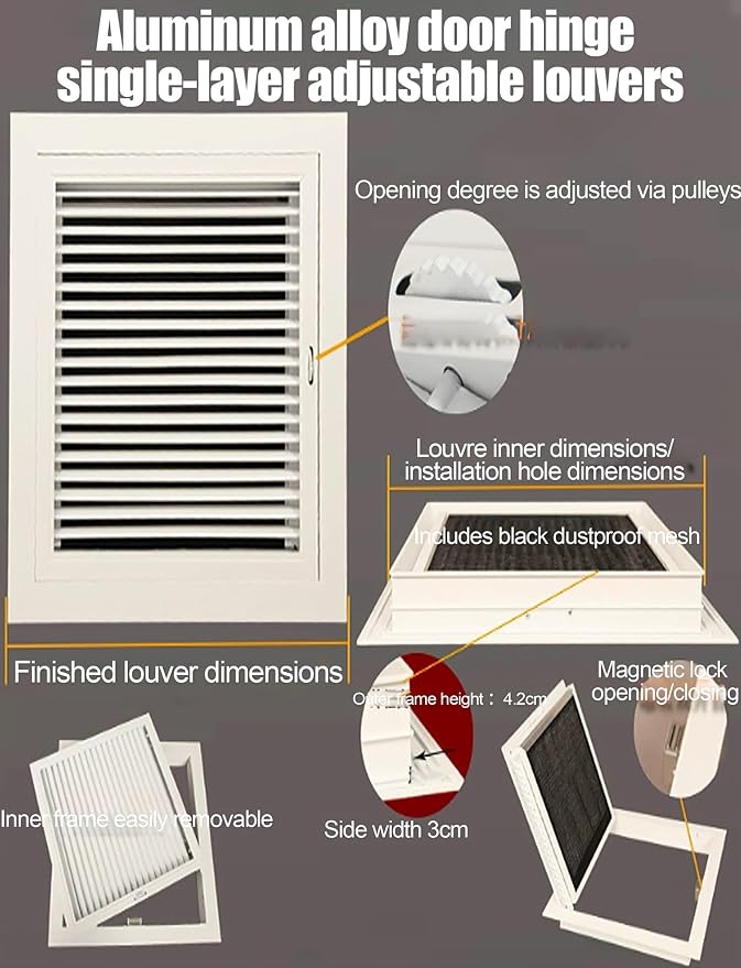 Adjustable HVAC Louver Vent Grille - Image 2