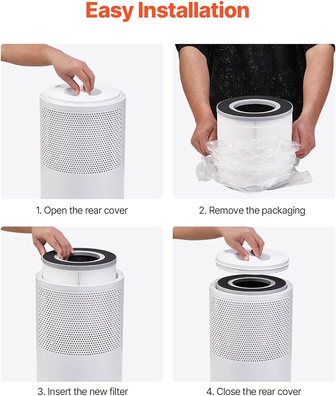 VEVOR Air Purifier Replacement Filter, 3-in-1 Compact & Lightweight Replacement - Image 5