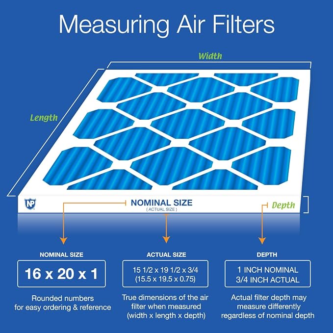 Nordic Pure 16x20x1 Pleated Air Filters MERV 7 Plus Carbon 4 Pack - Image 2