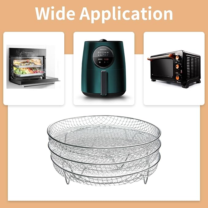 Air Fryer Racks Stainless Steel 11Pcs Air Fryer Universal Accessories, 3 Layer - Image 7