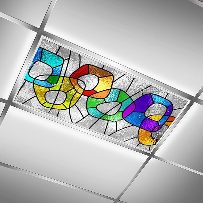 2 Pack Stained Glass Fluorescent Light Cover - Image 8