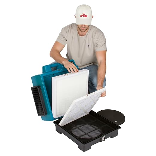 XPOWER X-3400A Air Scrubber 3 Stage Filtration, Negative Air Machine w/Power - Image 8