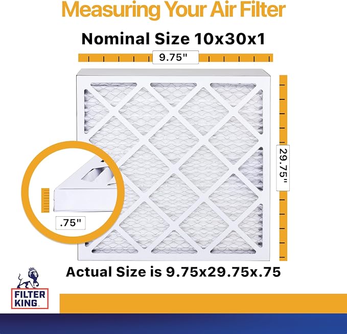Filter King 10x30x1 Air Filter | 6-PACK | MERV 13 HVAC Pleated A/C Furnace - Image 2