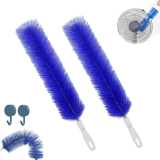 Bendable Microfiber Head Reusable Dust Remover Fan Cleaner Brush by Unknown