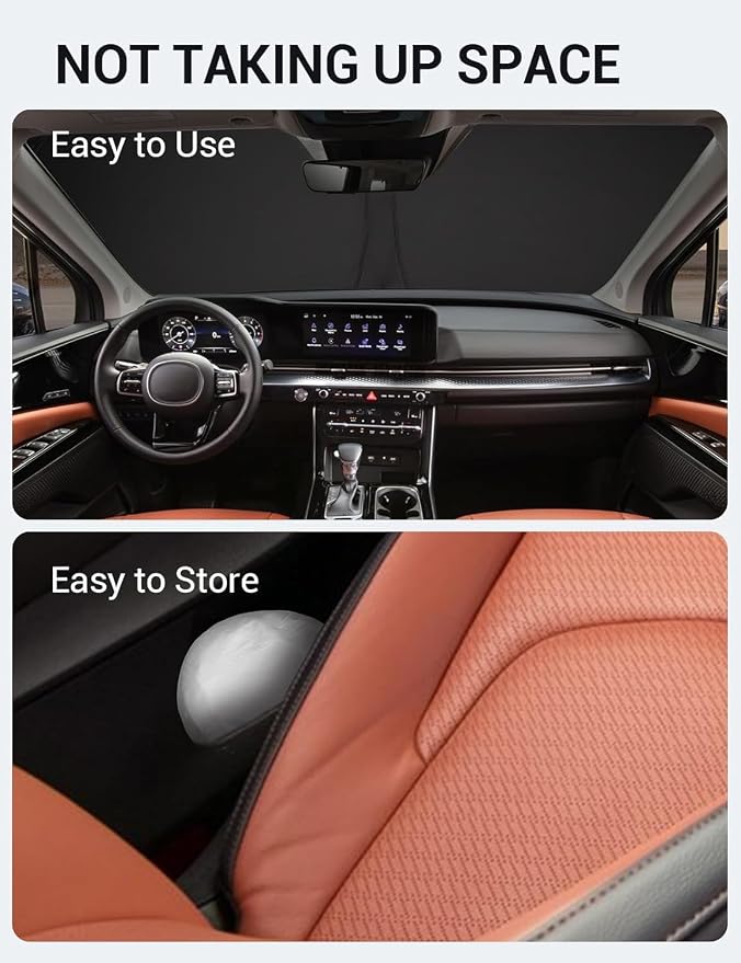 Proadsy Windshield Sun Shade for Kia Carnival 2022-2025 2026 4-Layer Foldable - Image 8
