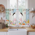 Easter Kitchen Tier Curtains 45 Inch Long 2 Panel Set, Rod Pocket Short Window by Unknown