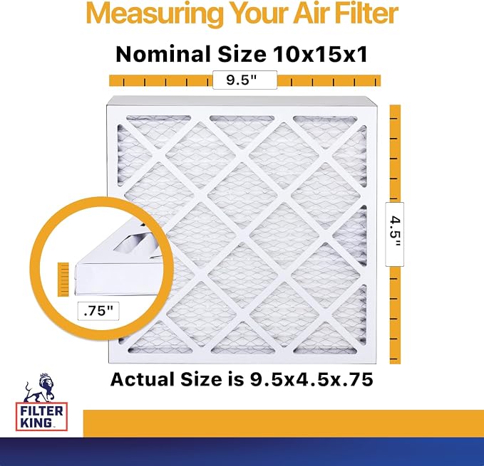 Filter King 10x15x1 Air Filter | 4-PACK | MERV 13 HVAC Pleated A/C Furnace - Image 2
