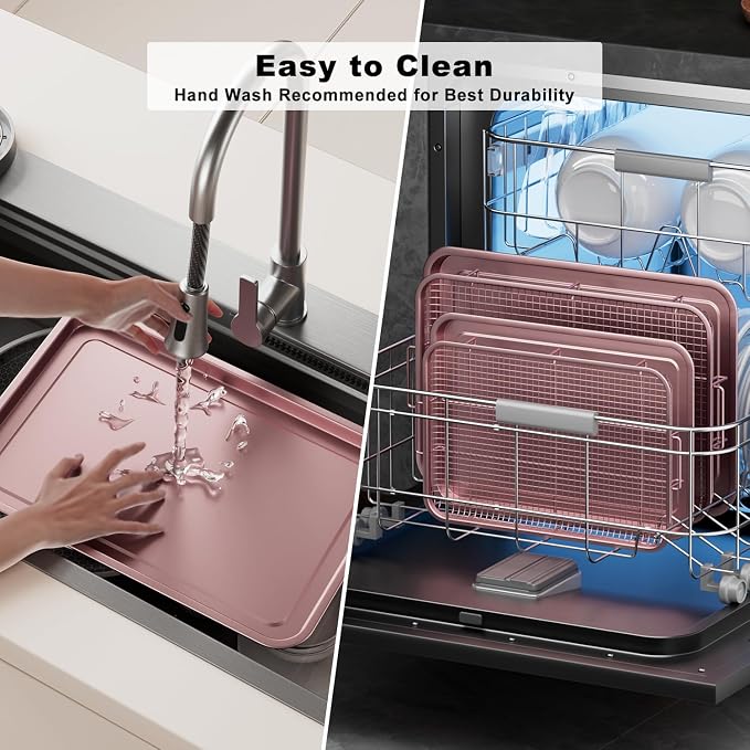 Air Fryer Basket for Oven, 2 Set Air Fryer Basket and Tray Set - Image 6