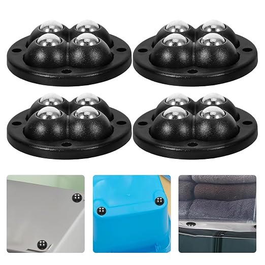Ipetboom 4pcs Self-Adhesive Furniture Casters 360° Swivel Ball Bearing Wheels - Image 8