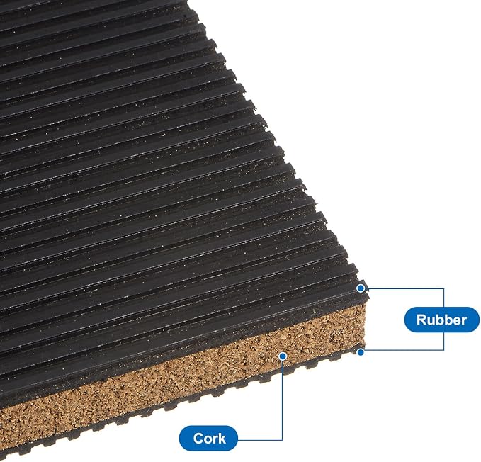 uxcell 12pcs Ribbed Anti-Vibration Isolation Rubber Pads 4" Length x 7/8" Thick - Image 4