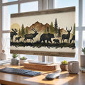 Animal Elk Bear Silhouette Indoor TV Cover, Elastic TV Screen Protector by Unknown