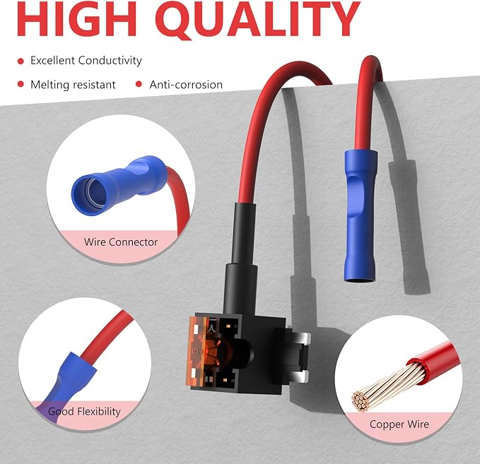 Newdeli 20 Pack 12V Fuse Tap Car Add-a-Circuit Adapter and Fuse Kit - Image 6