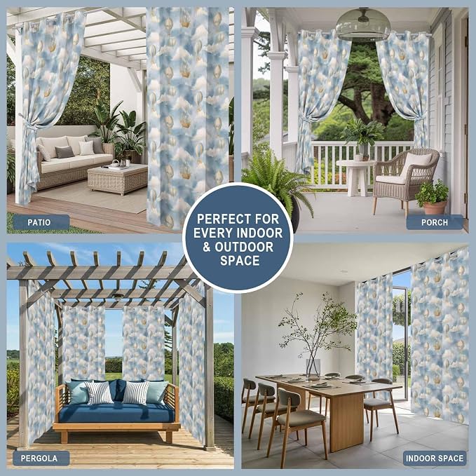 Hot Air Balloons Outdoor Curtains - Image 8