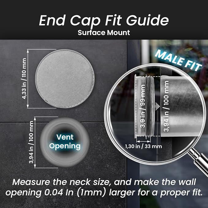 Repa Market 4 Inch Galvanized Steel End Cap - Image 2