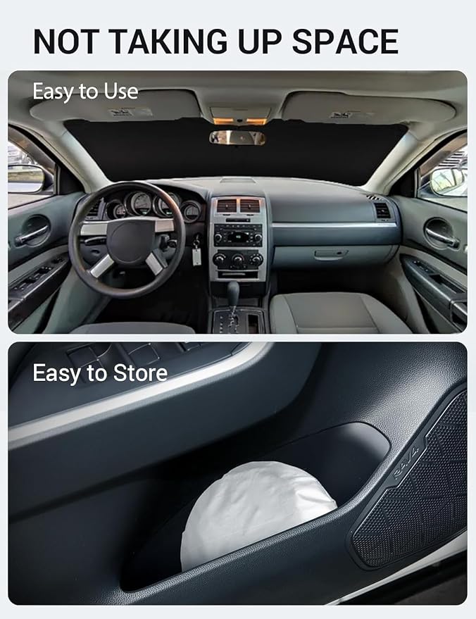 Proadsy 2026 Upgrade Front Windshield Sun Shade Foldable Sunshade Protector - Image 9