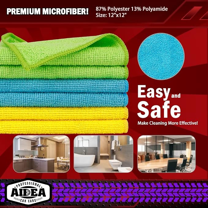 AIDEA Microfiber Cleaning Cloth, Microfiber Towels - Image 6