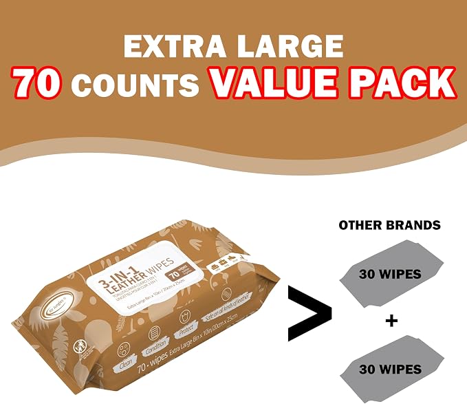 Air Jungles 3in1 Leather Cleaner Wipes 70 Count, and Air Jungles Electronic - Image 5