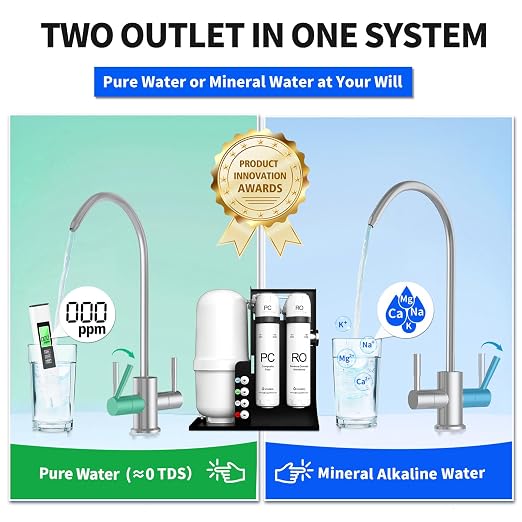 WINGSOL Dual Mode Integrated Reverse Osmosis Water Filter, NSF/ANSI 42&53&58 - Image 3