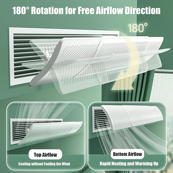 AC Vent Deflector Anti-Direct Blowing Baffle | Air Conditioner Heat Wind - Image 4