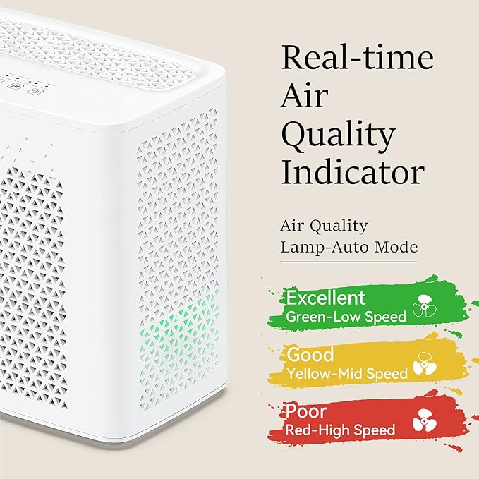 Air Purifier for Home Large Room up to 547 ft², H13 True HEPA Air Filter 20dB - Image 2