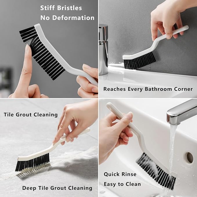 CRAFNEW 18Pcs Stiff Bristle Crevice Cleaning Brush Set, All Purpose Detail - Image 2