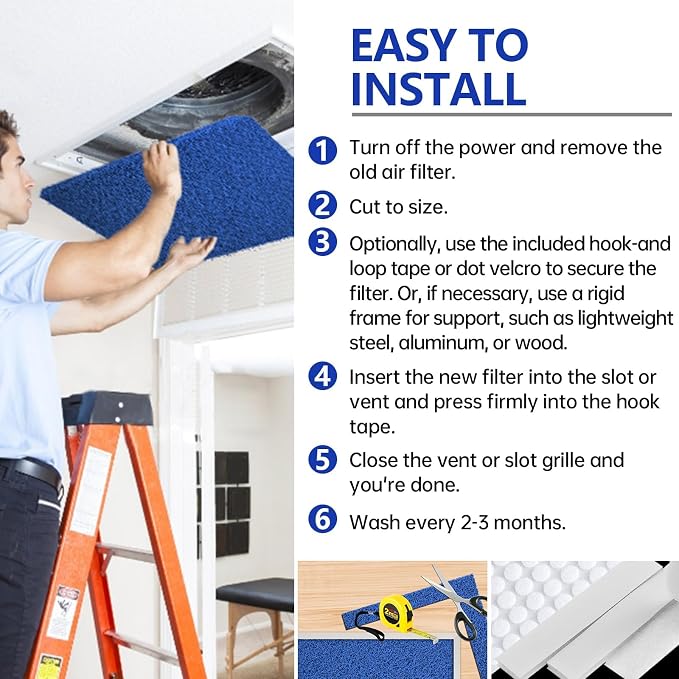 Ubeesize Reusable Air Filter 20x30, Furnace Filters Cut to Fit Air Conditioner - Image 7