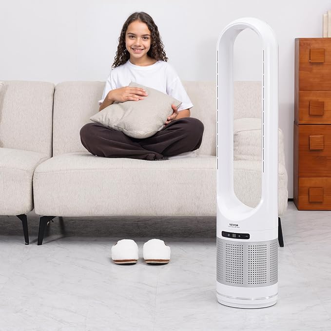 VEVOR Tower Fan Bladeless, 15.4ft/s Velocity Floor Fan - Image 8
