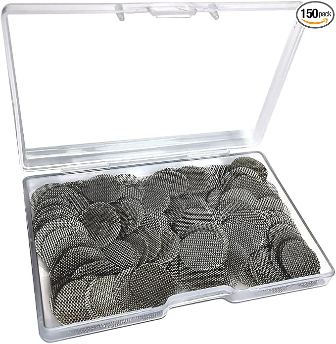 150pcs Stainless Steel Pipe Filters, 20mm/0.79 Inch Smoking Screens Pipe by Gebildet