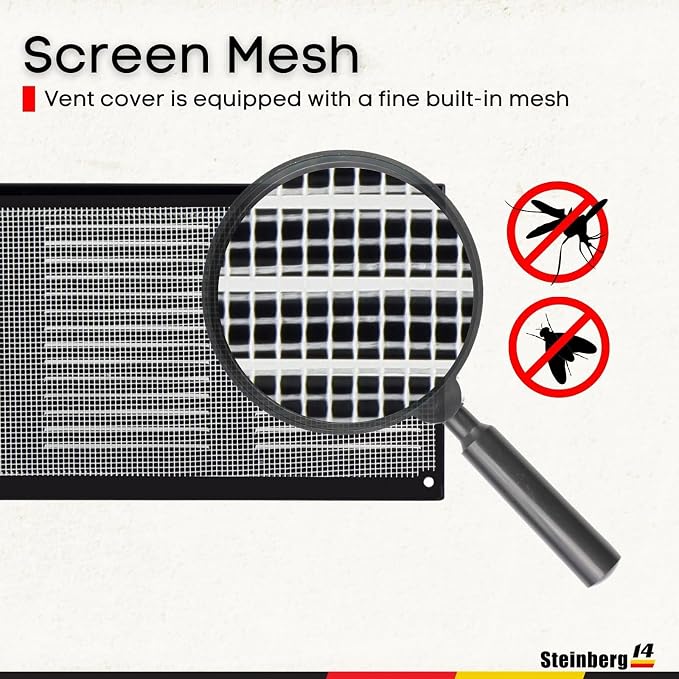 Steinberg14 Black Vent Cover 14x4 - Image 3