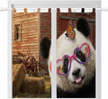 Farm Panda Bedroom Curtains 72 Inch Length, Window Curtains Tab Top, Farmhouse by Unknown