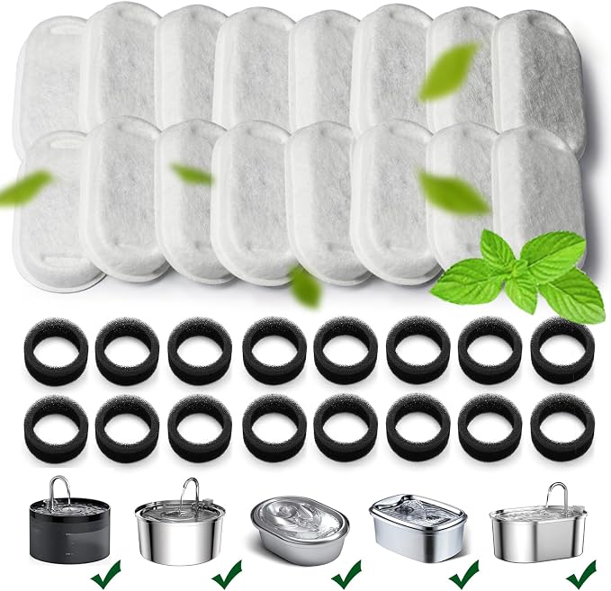 Cat Water Fountain Filters, Cat Fountain Replacement Filters by KANCHOU