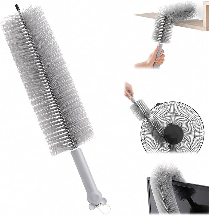 Upgrade Fan Cleaning Brush, Bendable Microfiber Duster Head, Reusable Dust by TAKJUMP