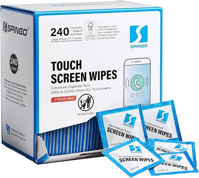 240 Count Screen Wipes, Screen Cleaner Wipes by SPINGO
