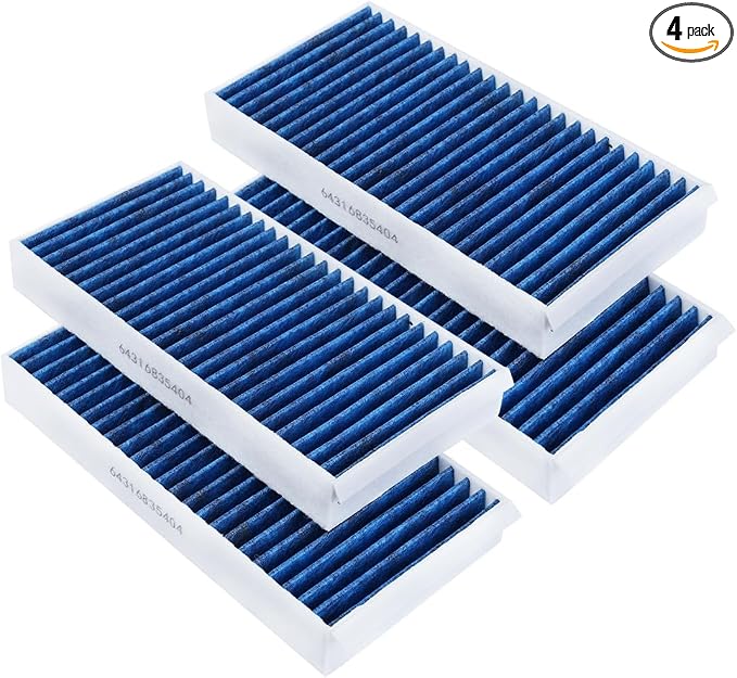 4-PCS Cabin Air Filter Fits for Mini Cooper 2024-2014, BMW X1/X2 2022-2016 by Forccord