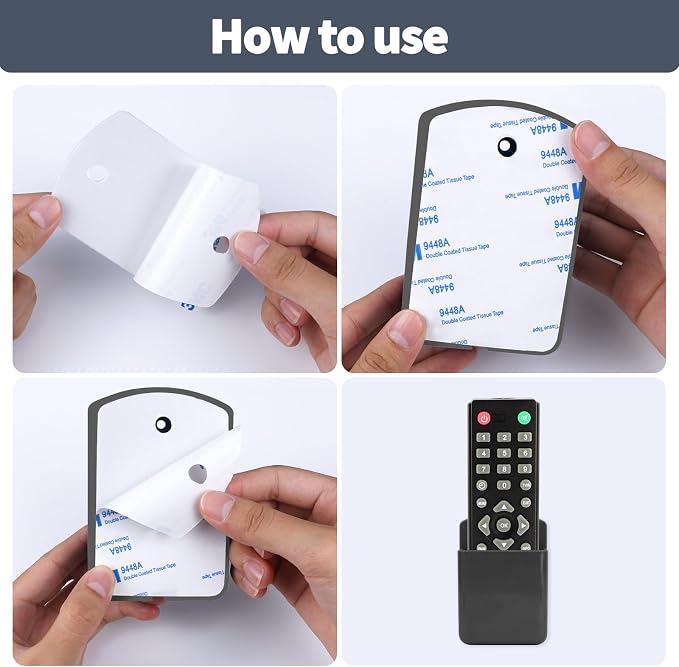 3 PCS Wall Mount Remote Control Holders, Self Adhesive TV Air Conditioner - Image 4