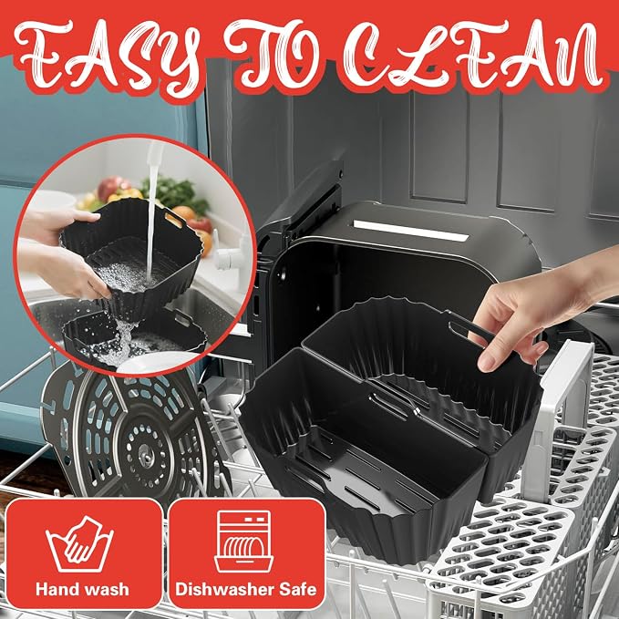 Air Fryer Accessories for Chefman 8Qt 9Qt, 7-9QT Air Fryer Silicone Liners - Image 7