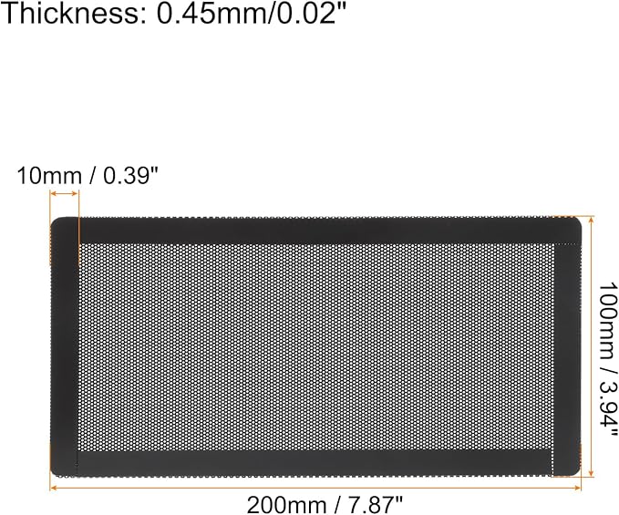 MECCANIXITY 3PCS PC Dust Filter, 200x100mm Magnetic Frame PVC Computer Case - Image 2
