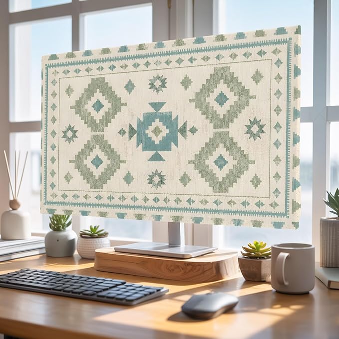 RetroTribal Geometric Southwestern Indoor TV Cover, Elastic TV Screen Protector - Image 4