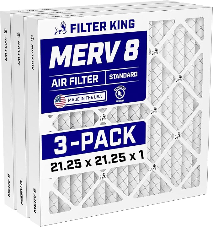 Filter King 21.25x21.25x1 Air Filter Dust & Allergy Control AC Furnace Filters by FilterKing