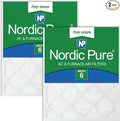 Nordic Pure 20x24x1 Poly Green MERV 6 Pleated AC Furnace Air Filters 2 Pack | by NordicPure