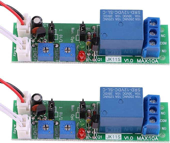 2PCS Timer Relay Module, Delay On Off Switch Module, Adjustable Timing - Image 6
