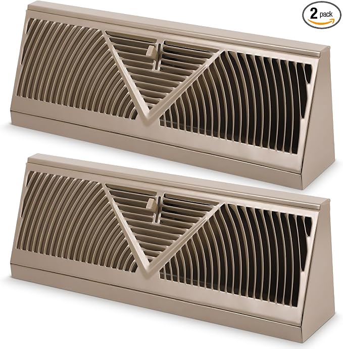 Yaocom 2 Pack Baseboard Register Vent 15 Inch Duct Opening Size Vent Covers by Yaocom