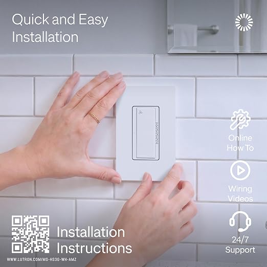 Lutron Humidity Sensor Switch, Bathroom Exhaust Fan, Automatic Moisture Control - Image 2